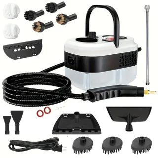 Handheld Steam Cleaner, Steamer For Cleaning, 2500W Pressurized Steam Cleaner With 1.2L Water Tank And 12 Attachments, Portable Steamer Cleaner For Home Car Kitchen Bathroom Furnit