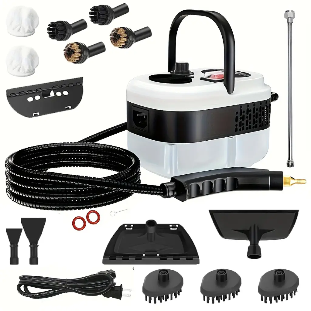 Handheld Steam Cleaner, Steamer For Cleaning, 2500W Pressurized Steam Cleaner With 1.2L Water Tank And 12 Attachments, Portable Steamer Cleaner For Home Car Kit