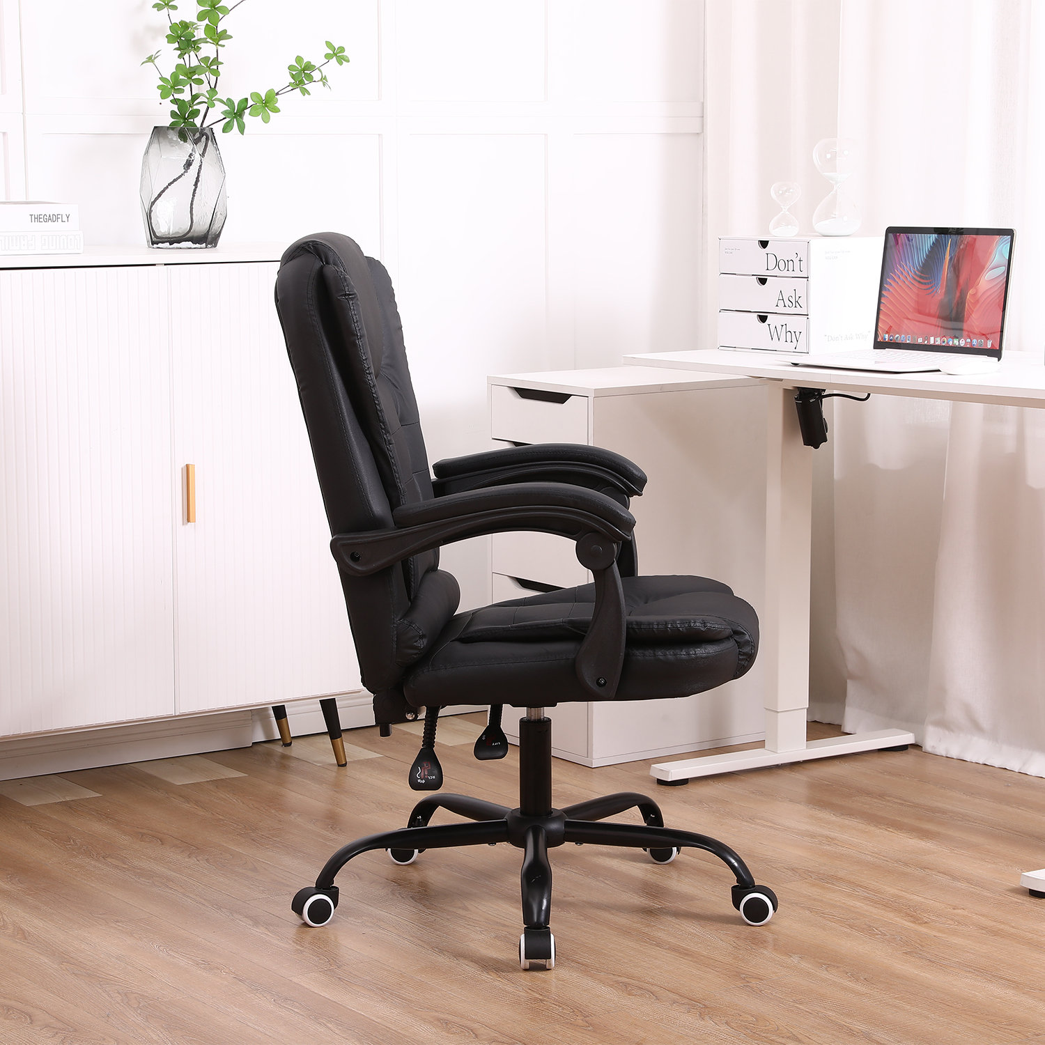 Ergonomic Executive Office Chair,Faux Leather,Adjustable Height 45-55cm — image 12