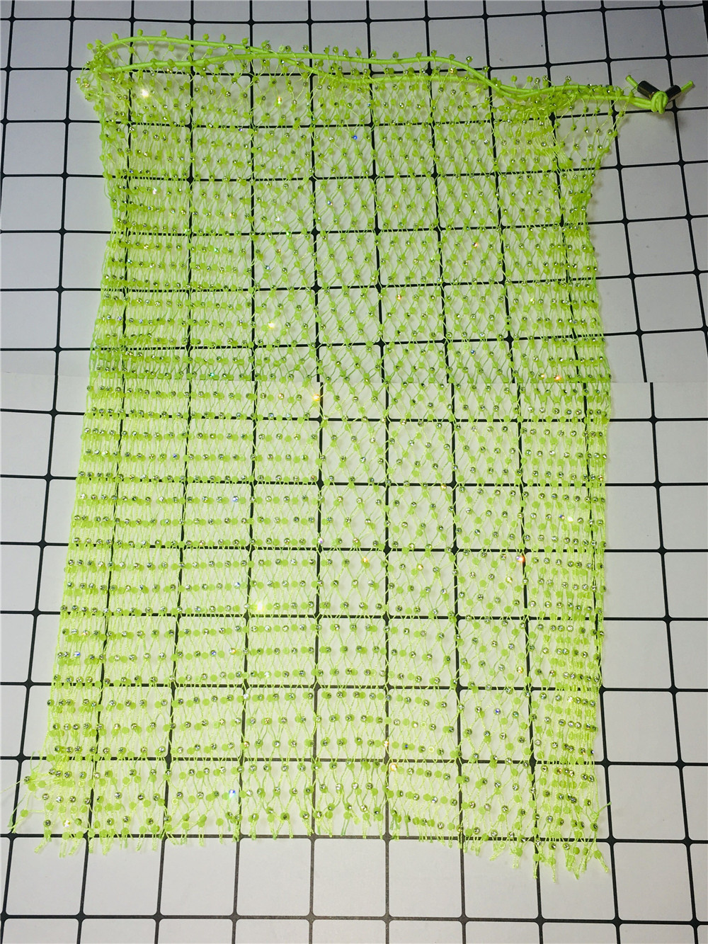 Women's Mesh Solid Diamond Skirt