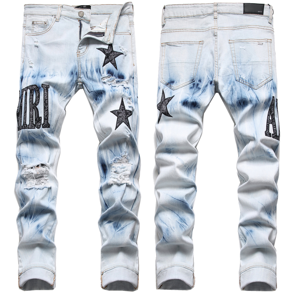 Winter Cotton Trousers Denim Blue Youth Jeans