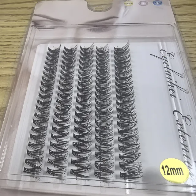 5 Rows Of 40D Clusters Of 10 0 Segmented Lashes 12Mm - Shop at LoveMi