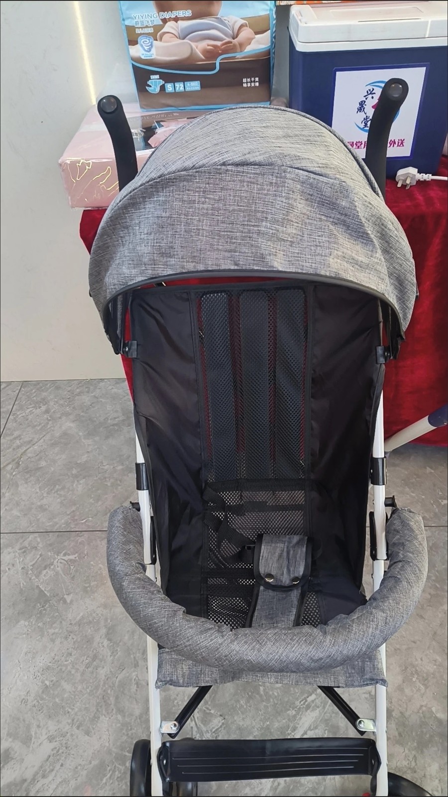 Foldable Baby Stroller Pram Pushchair With Sunshade Foot Brake Buggy Travel UK