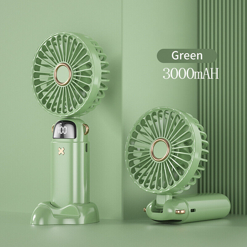 Portable Hand-held Fan Mini Folding Desk Fan Cooler Cooling USB Rechargeable 11