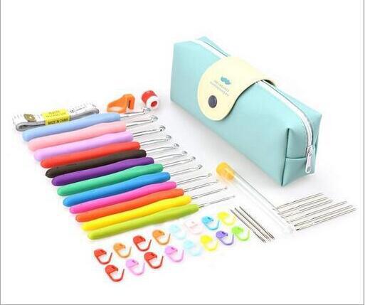 Premium Knitting Tool Set Soft Handle Crochet Set TPR Soft