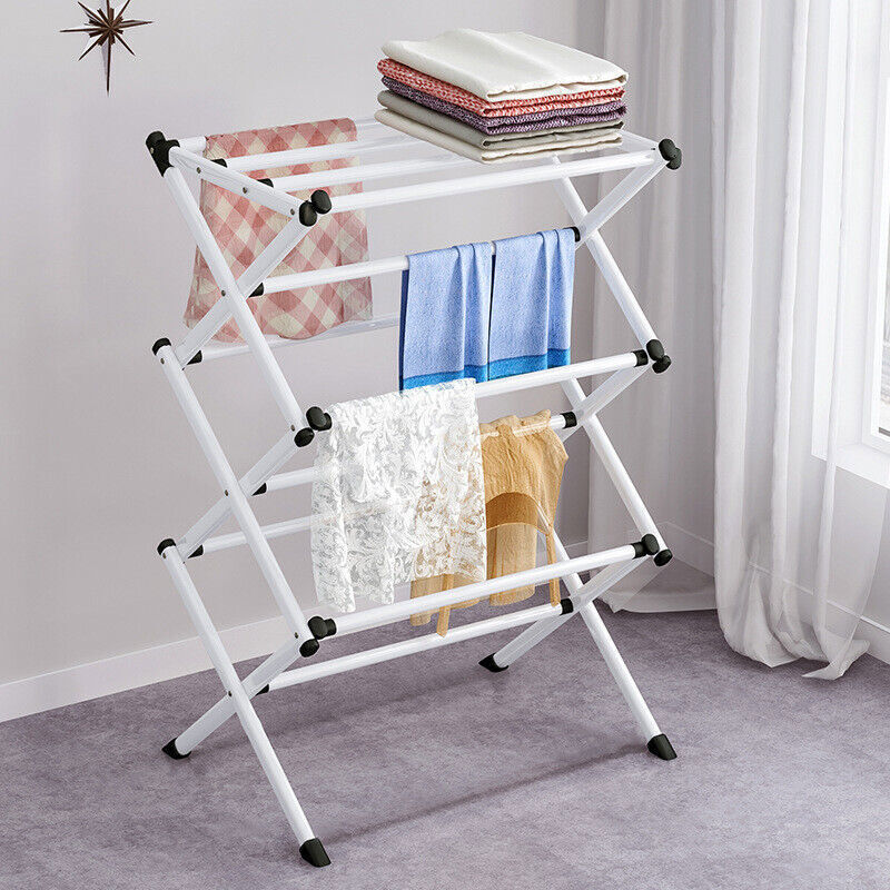 3 Tier Clothes Airer Dryer Metal Laundry Horse Drying Rack Indoor Outdoor Patio — image 3