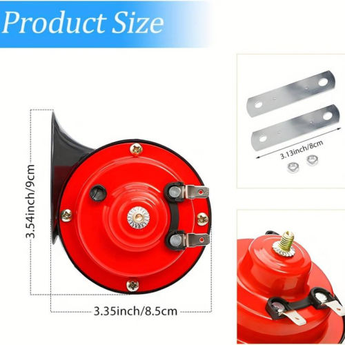 2PC 12V 300DB Super Loud Train Air Horn Waterproof Motorcycle Car Truck SUV Boat
