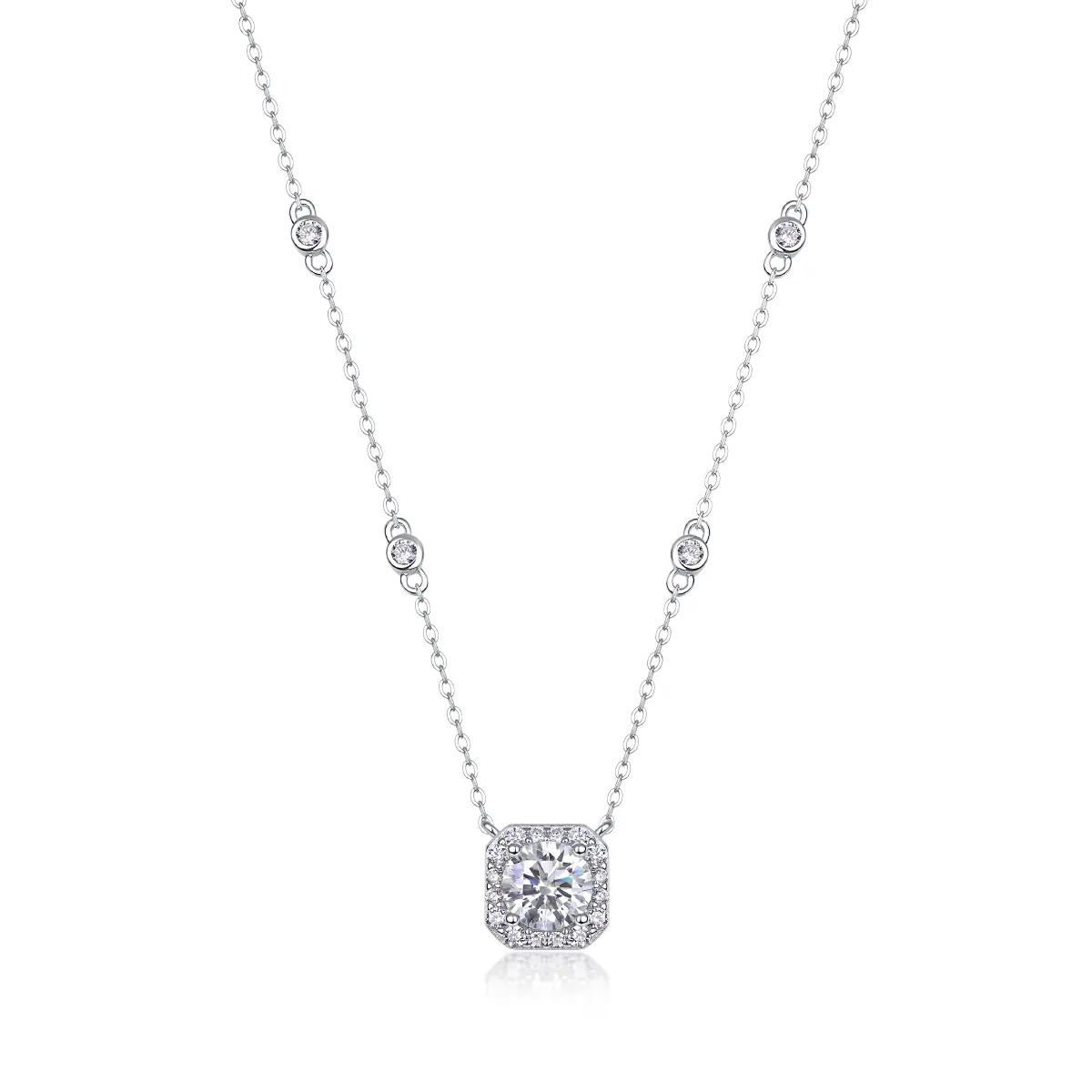 1Flower Love - A Fashionable And Luxurious Diamond Jewelry Pendant Set With 1-carat Moissan Diamond S925 Sterling Silver And Platinum Plating Prohibit Tk Sales