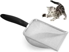 Cat Litter Scoop Stainless Steel Mesh Litter Shovel Deep Shovel Reliable Litter Cleaner Corner Shovel Beach Shovel Easy To Clean Reptile Terrarium ... - View 1