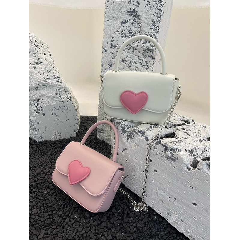 Love Contrast Color Girl Cute Small Square Bag