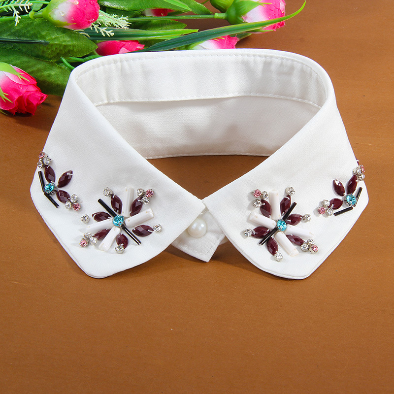 Fashion Rhinestone Beaded Fake Collar Children European And American Exquisite Fake Collar
