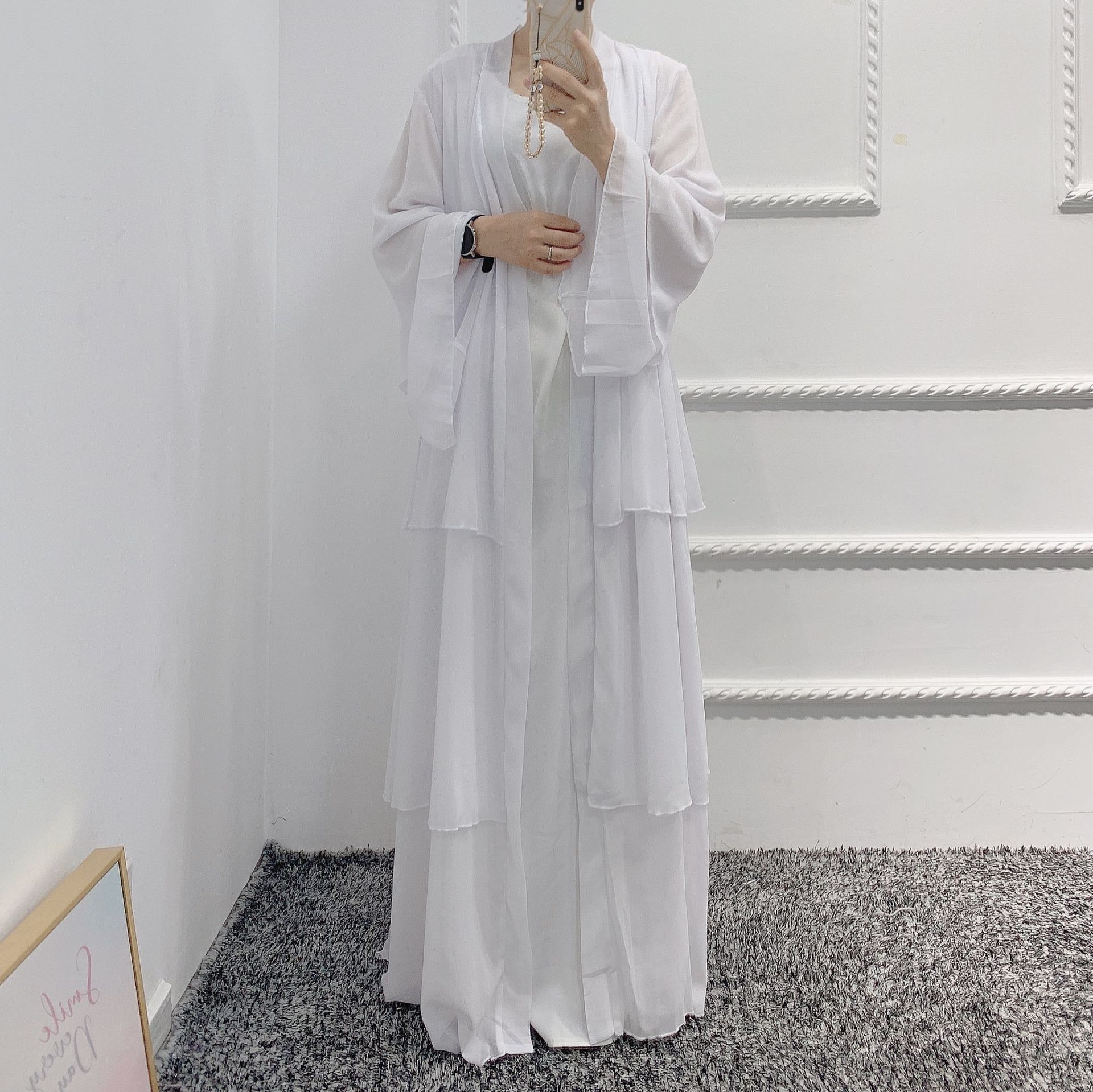 Pearl Chiffon Flowy Maxi Dress, picture 3 of 12