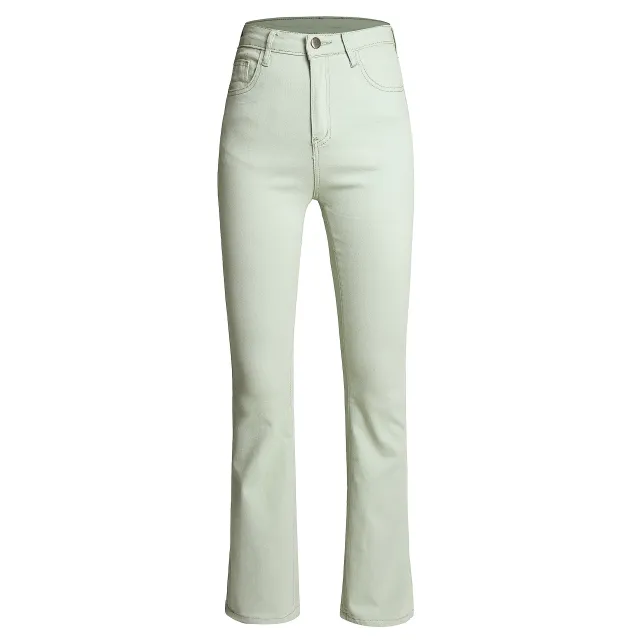 High Waist Hip Lifting Jeans Green - Shop at LoveMi