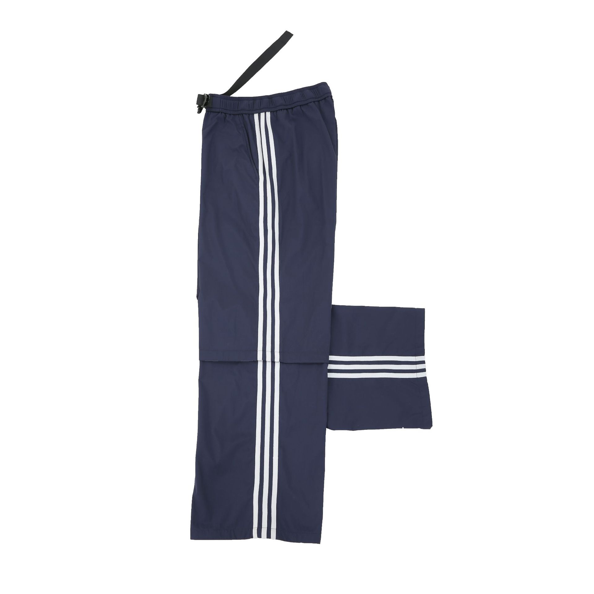 Side Seam Three Bars Nylon Waistband Elastic Sports Casual Pants