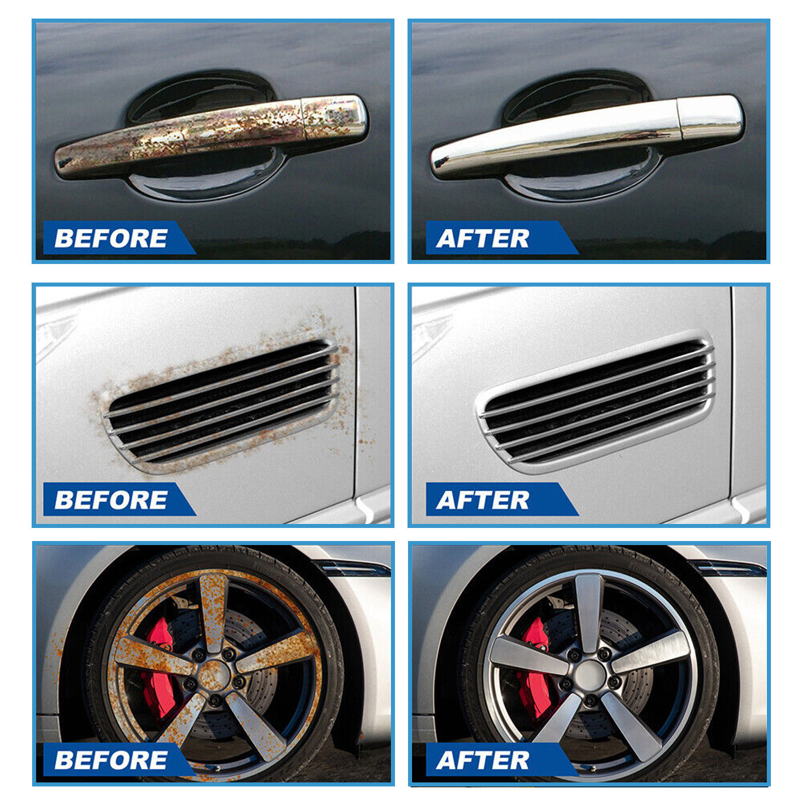 HOMONTH Automotive Iron Powder Rust Remover, For Car Paint And Tires Rust Removal, Polishing, Cleaning, Stain Removal, And Rust Restoration 3