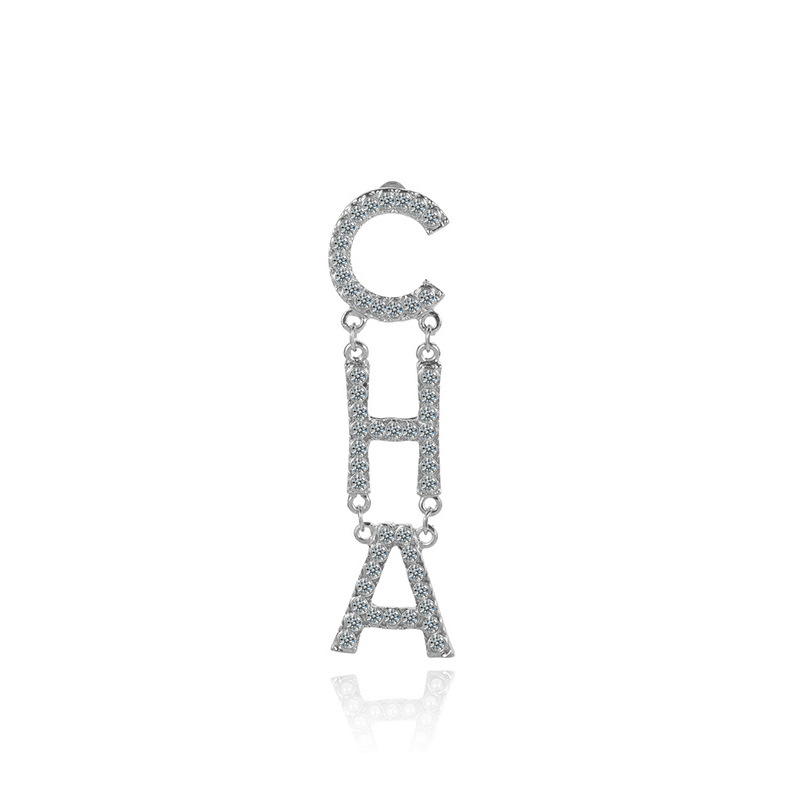 Creative Letter Long Asymmetric Temperament Earrings