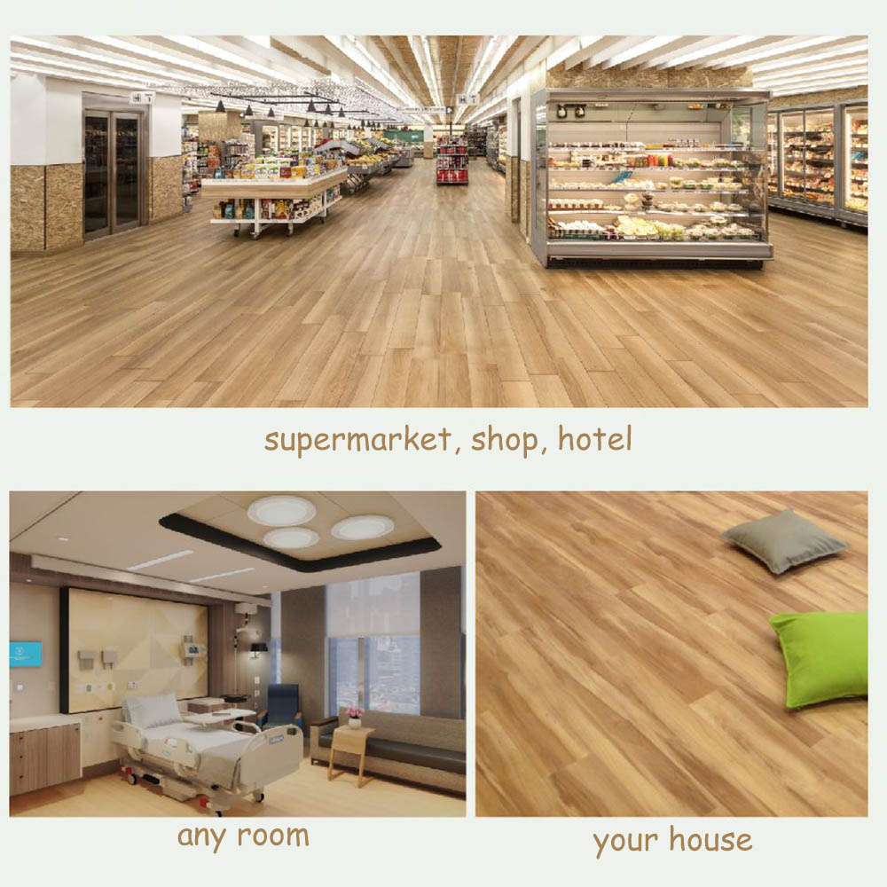Teakwood Brown-14PCS SPC Floor Tile , Floating, 4.0mm Natural Wood Grain Click — image 6