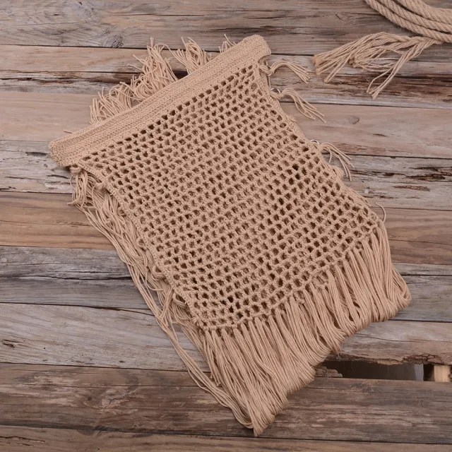 Handwoven Cutout Swimsuit Bikini Maxi Skirt Khaki - Shop at LoveMi