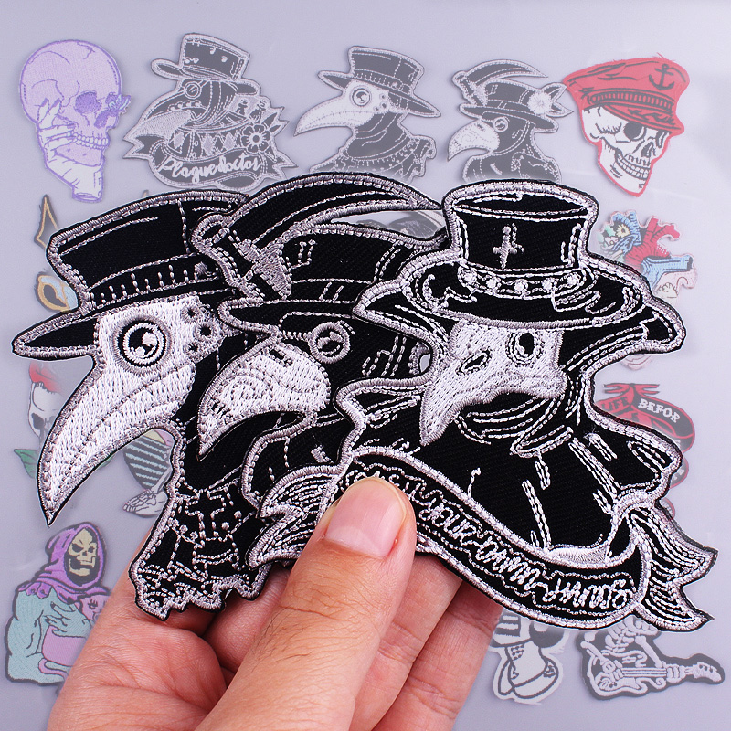 Personalized Spot Cartoon Plague Doctor Computer Embroidery Patch — image 1