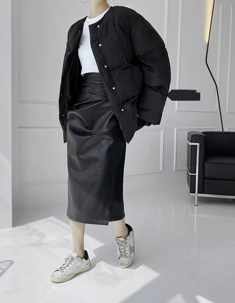 Temperament Lady Fashionable High Waist Pleated Hip Skirt