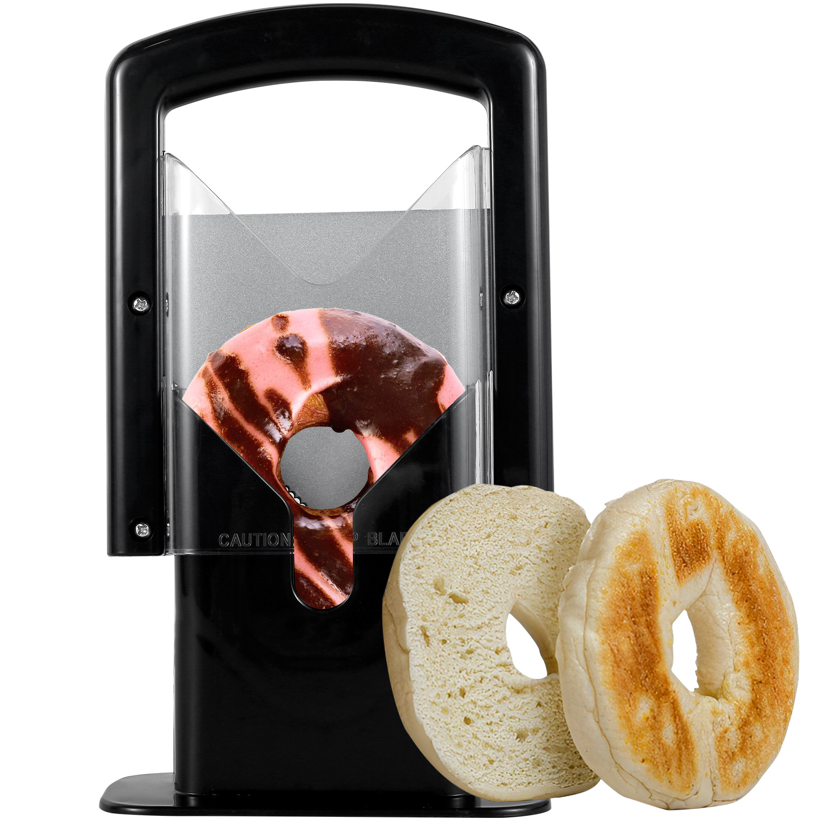 Title 4, Bagel Cutter Slicer With Safety Handle Househol...