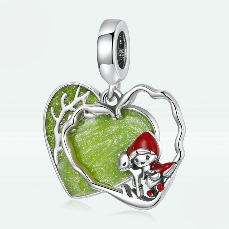 Sterling Silver Green Drip Pendant Bracelet Accessories
