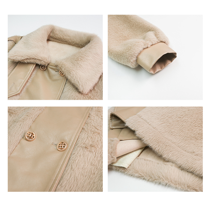 Women's Winter Korean Style Stitched Woolen Coat