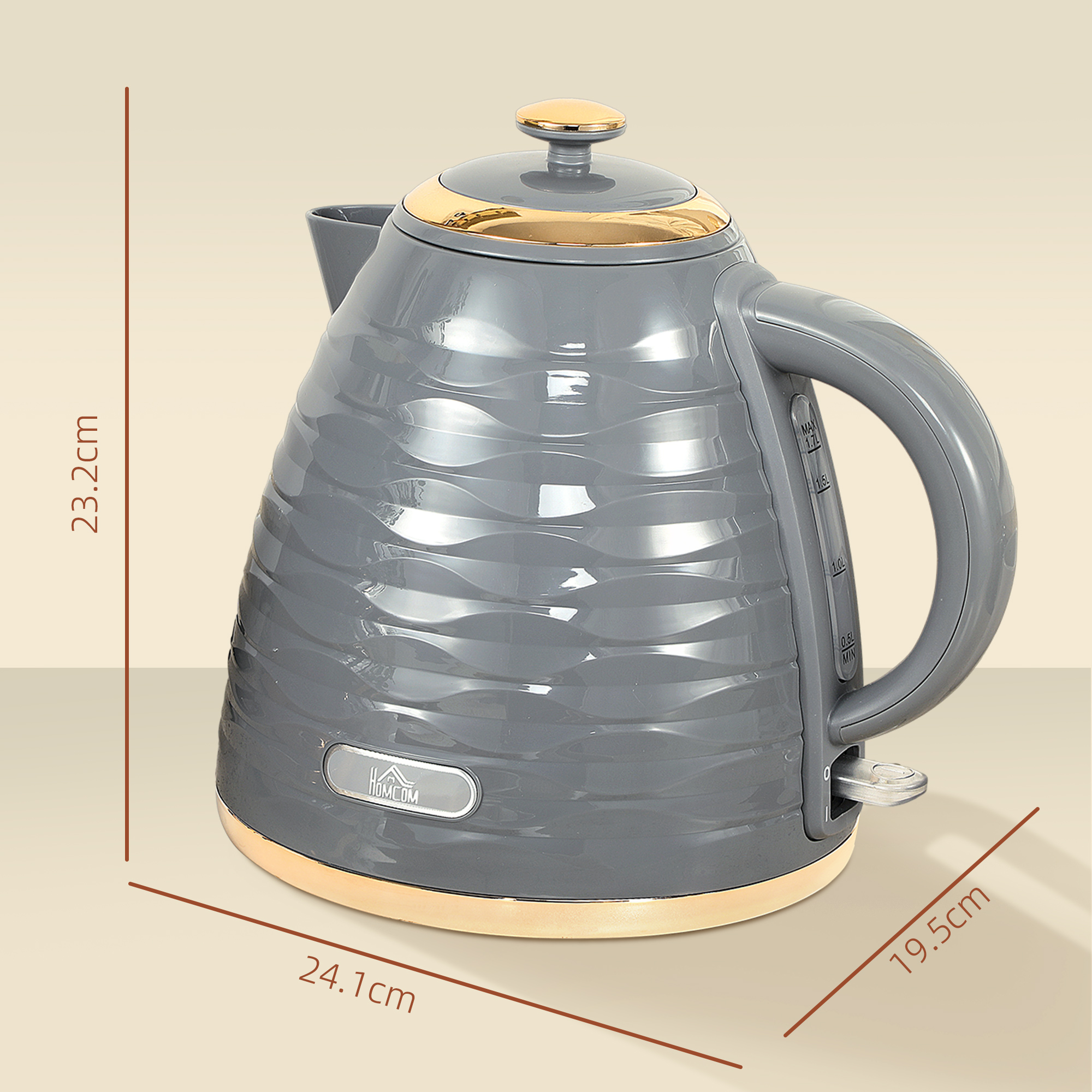 3 KW Fast Boiling Honeycomb Water Bottle - Grey — image 10