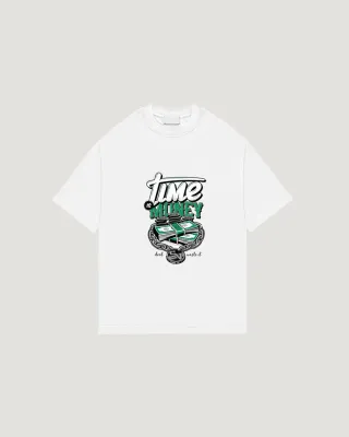 Casual Fashion Printing Short Sleeve Round Neck T-shirt - White