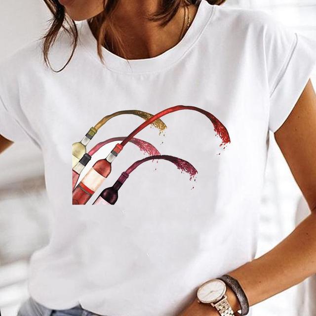 Title 8, Ladies Casual Bottoming Shirts with Wine Glass ...