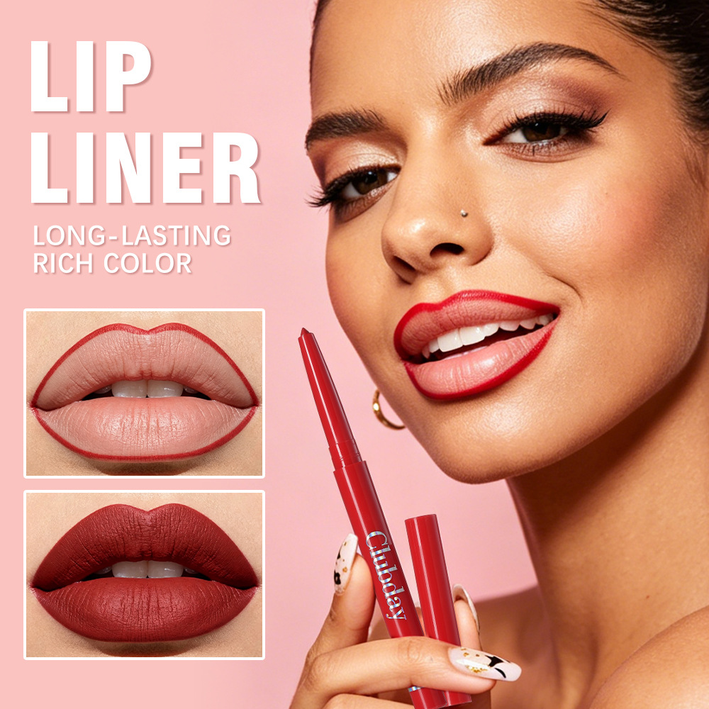 Lip Makeup Natural Three-dimensional Durable Waterproof Lipliner Integrated Outline Smooth Lipliner Suit 4