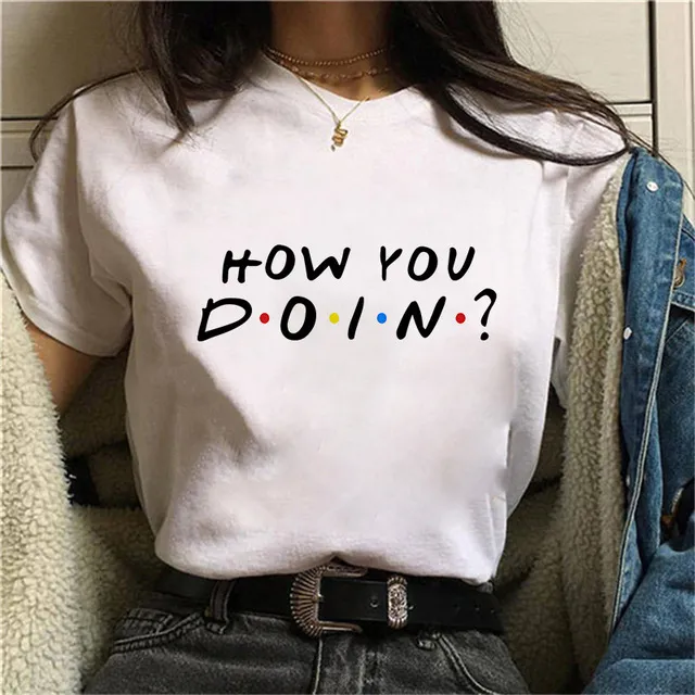 Women's T shirt Short sleeved Simple Letter Printing 8Color - Shop at LoveMi