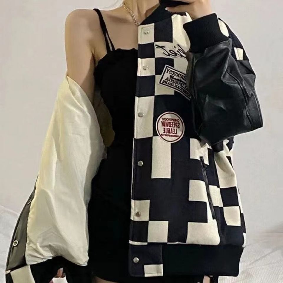 Women's Hip-hop Long-sleeved Baseball Uniform Jacket