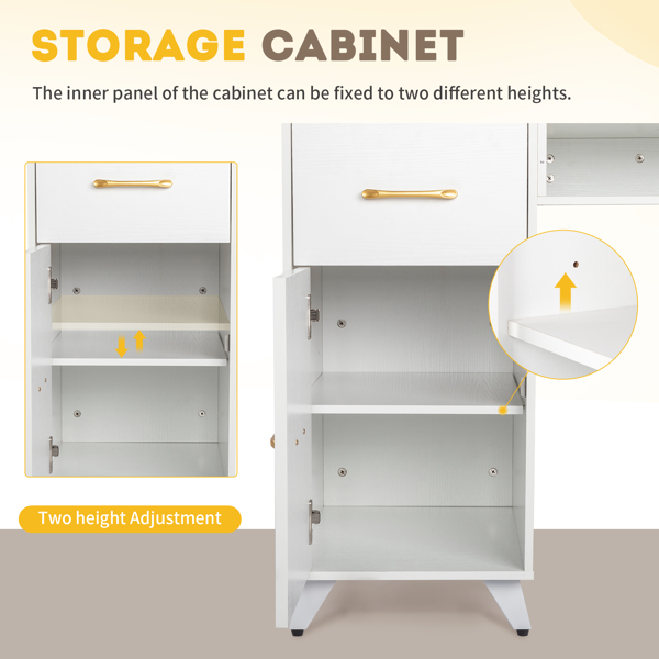 White Relief Particle Board Tempered Glass 141x50x112cm Three Doors And Two... 7