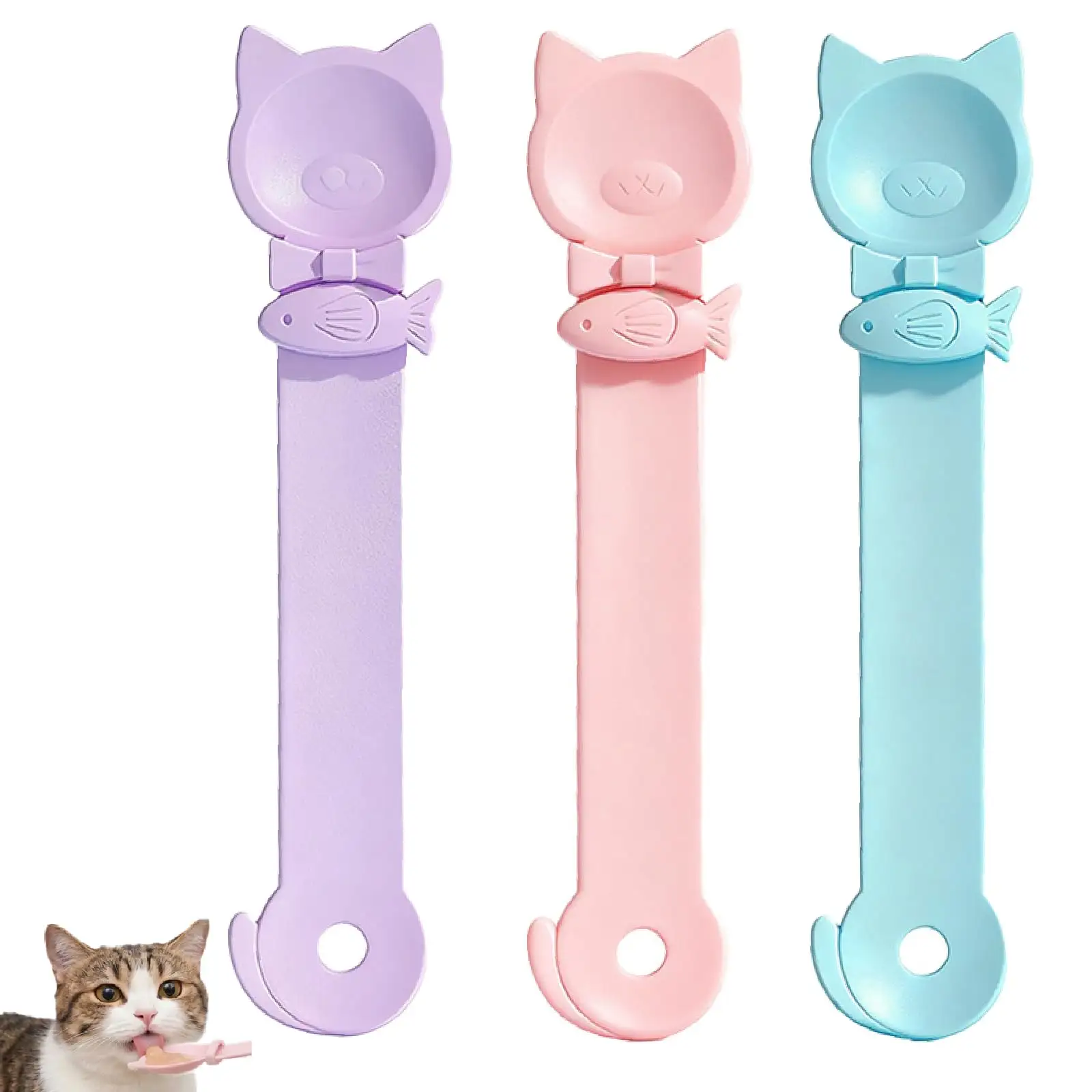Cat Treat Spoon, Lickable Dispenser Squeeze, Multi-Function