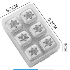 Foreign Wine Beer Whiskey Ice Tartar Set Bar Home Metal Ice Grain - 6Grains Of Snowflakes - View 1