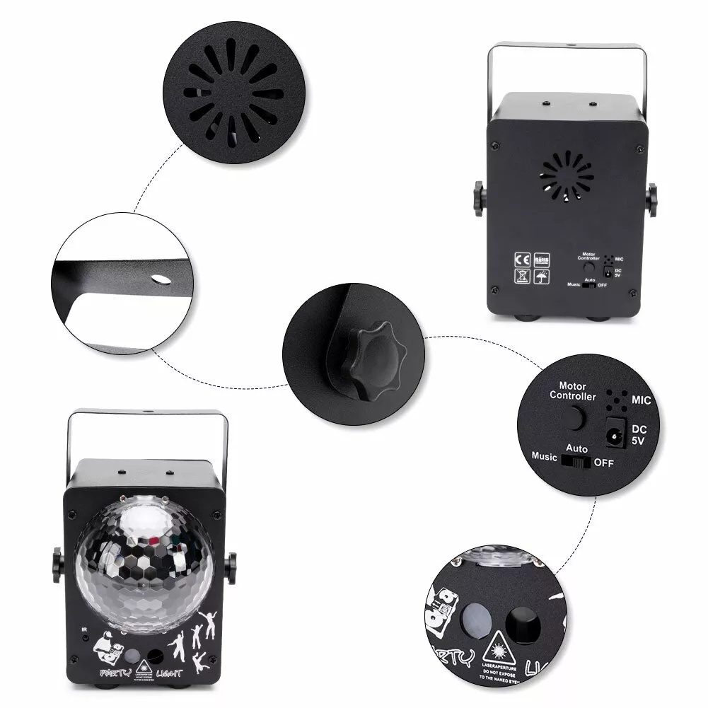 1240 Pattern LED Laser Projector Stage Light RGB Party KTV Club Lights Christmas