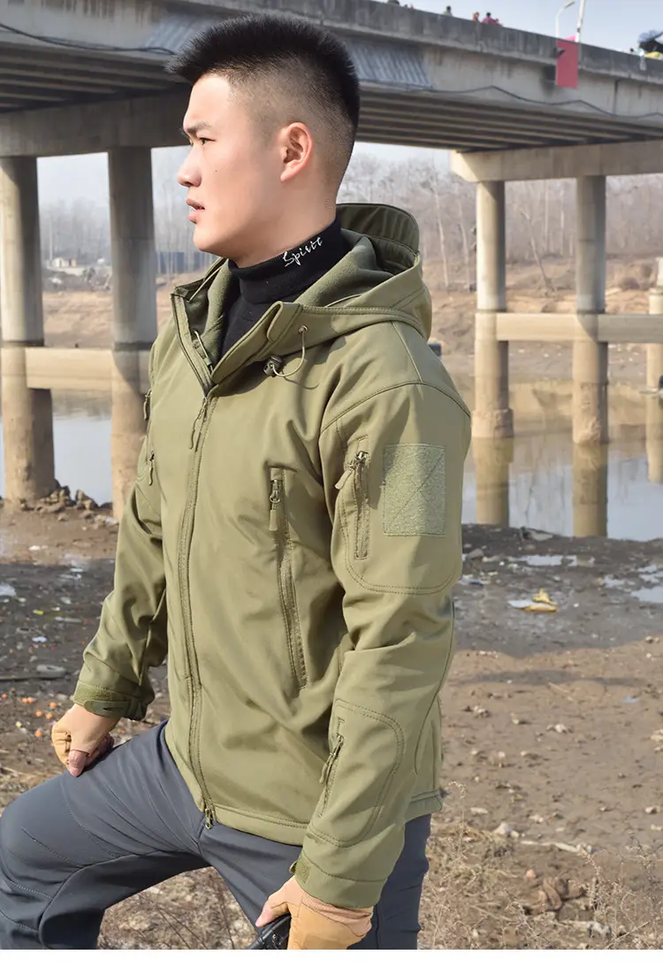 Hooded Waterproof Wind Hiking Warm Jacket