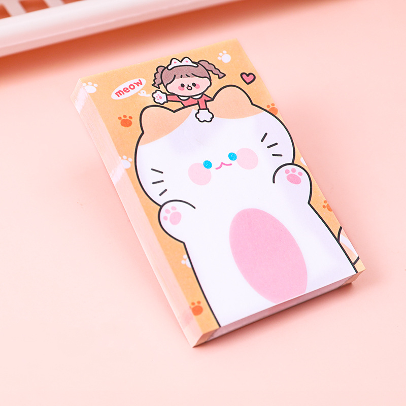 Cartoon Doodle Girl Post-it Notes Girly Heart stationary cute office supplies - Picture 5 of 10