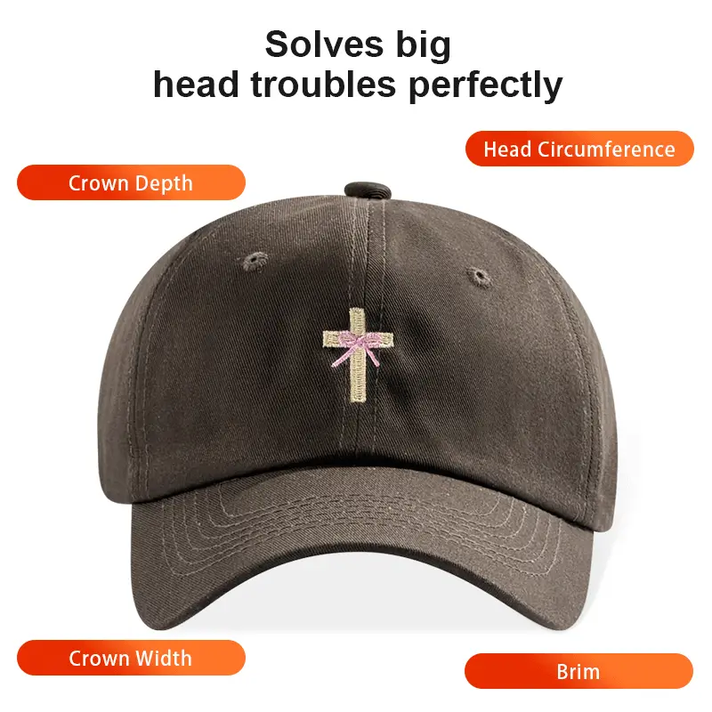 Religious Christian Cross Bow Embroidery Vintage Casual Unisex Baseball Dad Hat