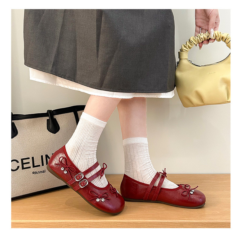 2026 New Women's Bow Ballet Flats OneStrap Mary Janes, Shallow Toe, Stylish Dress Shoes