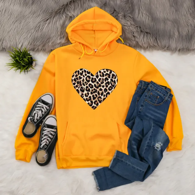 Animal Letter European And American Men's And Women's Printed Hoodie Yellow - Shop at LoveMi