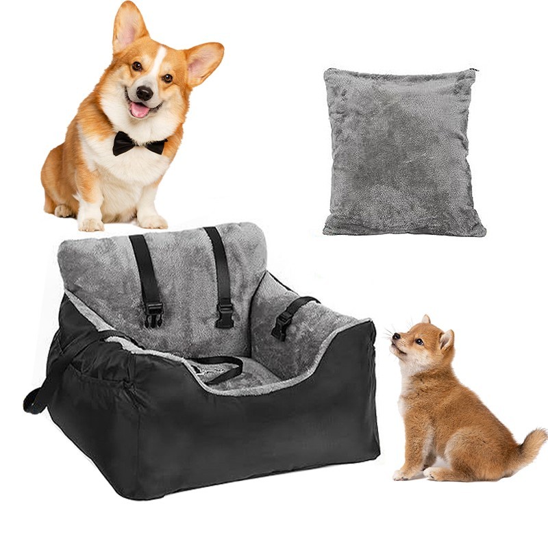 Portable Medium Dog Car Seat Booster Bed Washable Travel Carrier Below 25Lbs — image 10