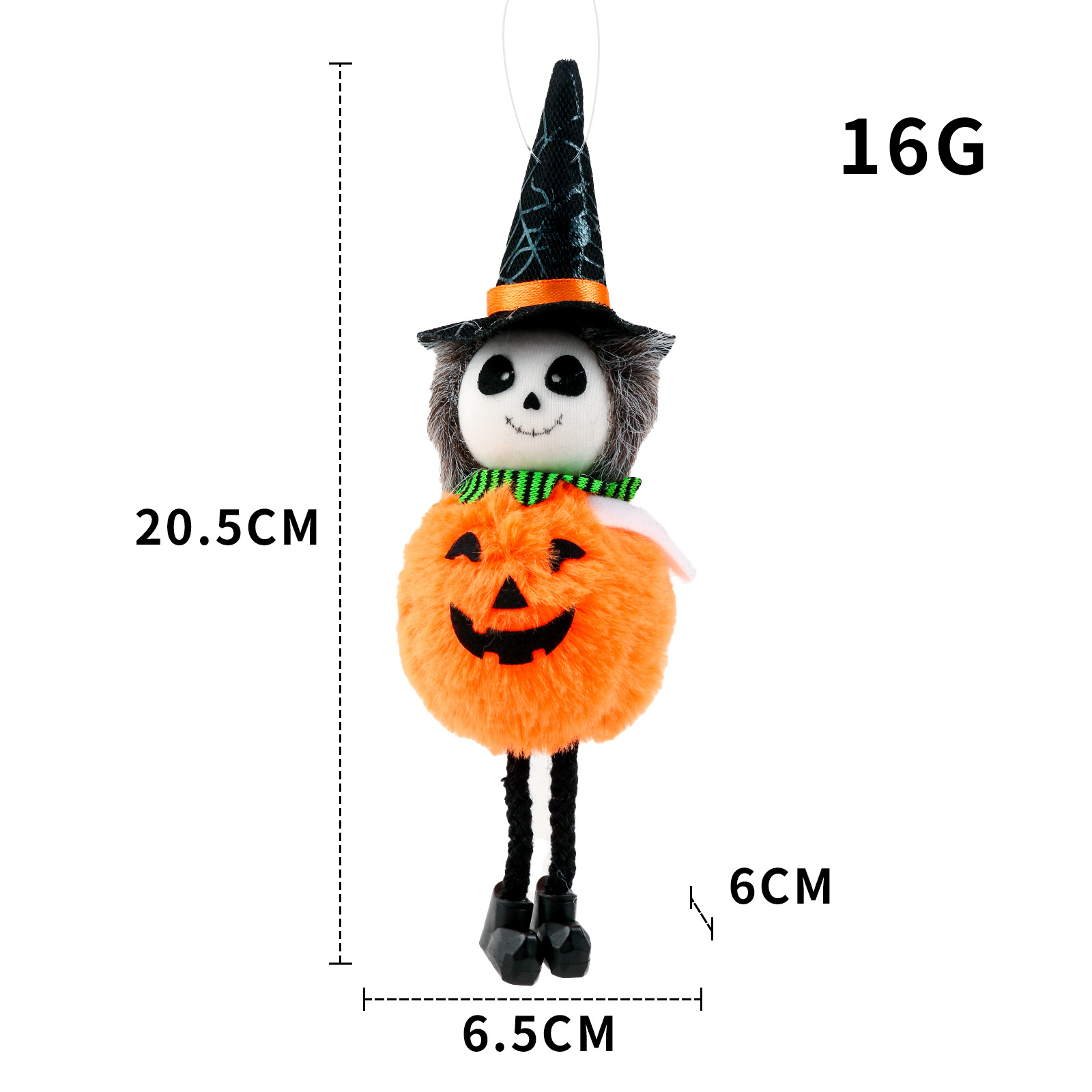 Pumpkin witch ornaments broom haunted house decoration