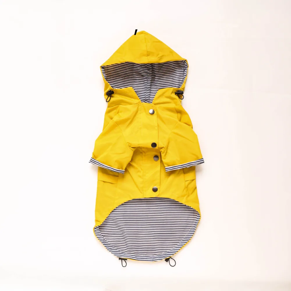 Windproof British Retro Padded Dog Raincoat