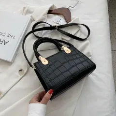 All-matching Women's Small Handbags Popular New Fashion Shoulder Crossbody Small Square Bag - Black - View 1
