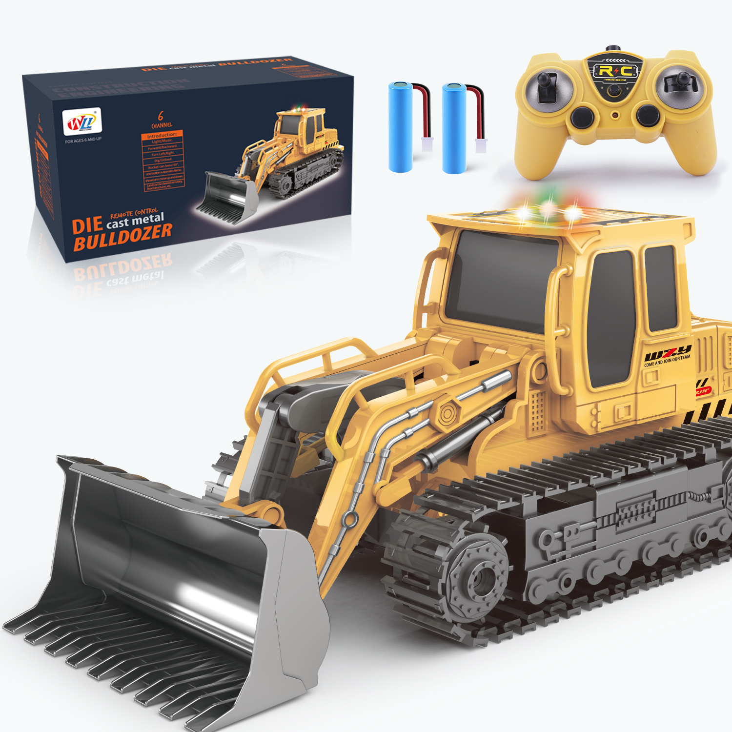 2025 Remote-controlled Engineering Vehicle Toy Bulldozer Excavator Kids Gifts 4