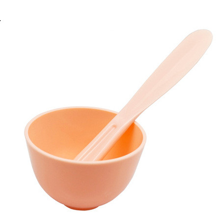 Silicone Mask Bowl Brush Meter Stirring Stick Soft Pink2 Piece Set - Shop at LoveMi