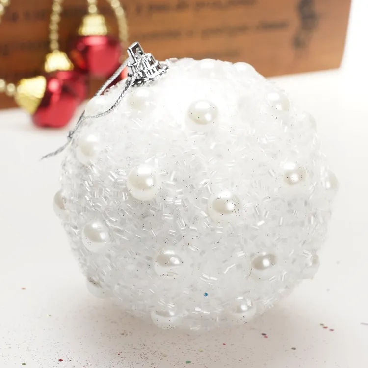 Decoration Bubble Christmas Plush Ball Pendant - White