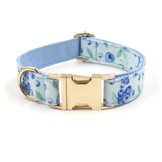 Cute Blueberry Print Pet Lettering Collar Blueberry - Shop at LoveMi